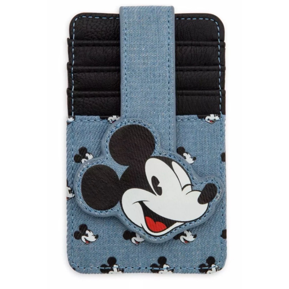 Disney Parks Mickey Denim Credit Card Wallet
